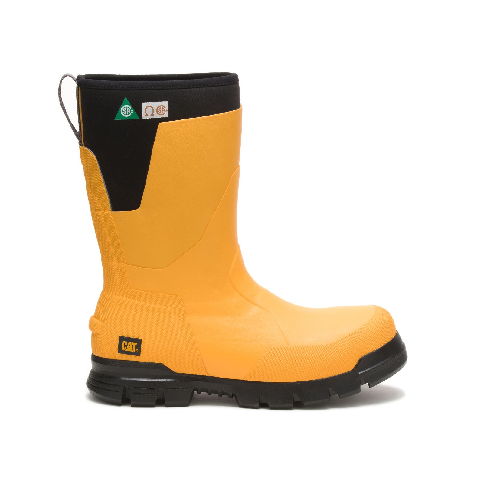 Caterpillar Boots Sale Pakistan - Caterpillar Stormers 11" Steel Toe Csa Mens Rubber Boots Yellow (256147-YVJ)